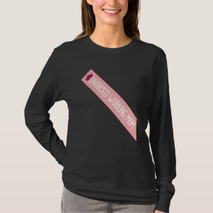 Gedetailleerde werkmam Meme Funny Sash Quote T-shirt