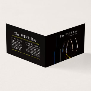 Gedetailleerde wijnglazen, wijnstaaf/wijnmoer visitekaartjes