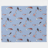 Gedetineerd Koi-zwemmen bij honden Fleece Deken (Voorkant (Horizontaal))