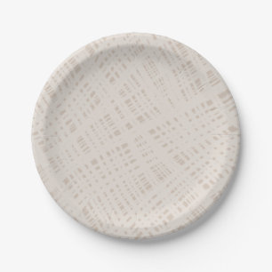 Gedetineerd linnen Neutraal Beige Burlap Patroon Papieren Bordje