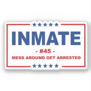 GEDETINEERDE #45 STICKER