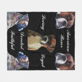 GEDEVOTEERDE DOG-VLUCHT FLEECE DEKEN (Voorkant (Horizontaal))