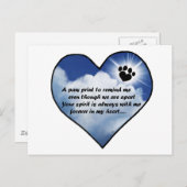 Gedicht bij het Paw Print Memorial Briefkaart (Voorkant / Achterkant)