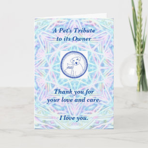 Gedicht: Een Pet's liefde voor zijn eigenaar, PBP, Kaart