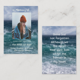 Gedicht Herinnering Souvenir Oceaan Zee Strand Visitekaartje