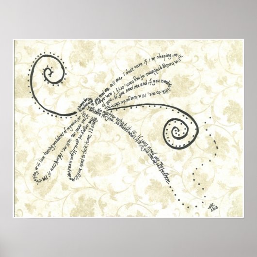 Gedicht in de vorm van een libellen poster (Voorkant)