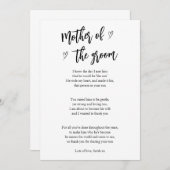 Gedicht Kaart Voor Moeder van de bruidegom harten (Voorkant / Achterkant)