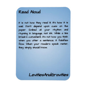 Gedicht Keukenmagneet - hardop lezen Magneet