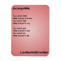 Gedicht Keukenmagneet - Incompatibel