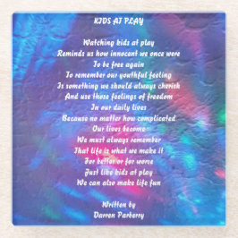 gedicht "Kinderen bij Play" - Onderzetter Glazen Onderzetter