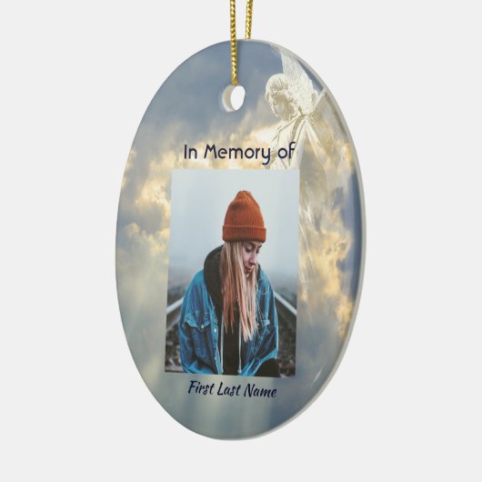 Gedicht Memorial Keepsake Angel Sky Clouds Keramisch Ornament (Links)