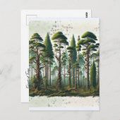 Gedicht op Forest of Trees Perspective Briefkaart (Voorkant / Achterkant)