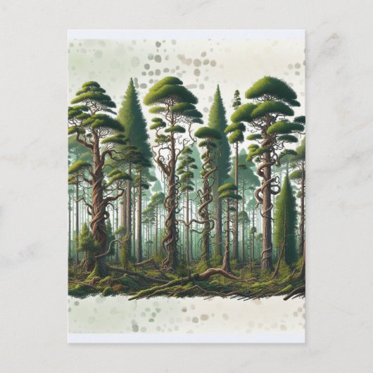 Gedicht op Forest of Trees Perspective Briefkaart (Voorkant)
