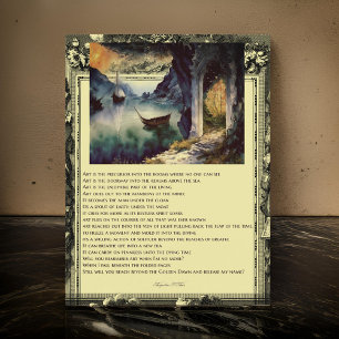 Gedicht op kunstboten Watervijver Briefkaart