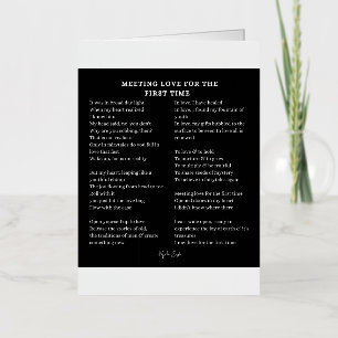 Gedicht over voor het eerst liefde ontmoeten poëzi folie wenskaart