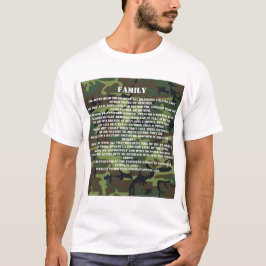 Gedicht van de militaire broer en zuster, familie  t-shirt