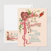 gedicht van de Valentijn Feestdagenkaart (Voorkant / Achterkant)