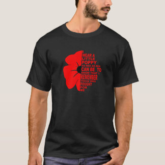 Gedicht van Remembrance Poppy T-shirt