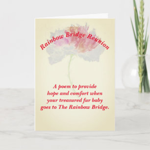 Gedicht: vergoeding van het verlies aan huisdieren kaart