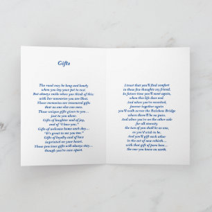 Gedicht Vrouw Pet Loss Sympathy FLST Gevouwen Kaar Kaart