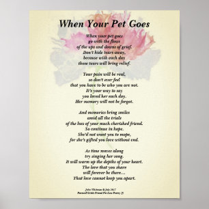 Gedicht: "Wanneer uw huisje gaat" (Vrouw) Poster (