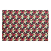 Gedifferentieerd Poinsettia Floral Holiday Pattern Kussensloop (Achterkant-Links)