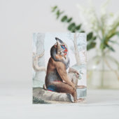 Gedifferentieerde Baboon  kunst Briefkaart (Staand voorkant)