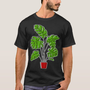 Gedifferentieerde Monstera Gift Gardening Plant I T-shirt
