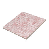 Gedifferentieerde pasta, Girly Pink Tile Pattern Tegeltje (Zijkant)