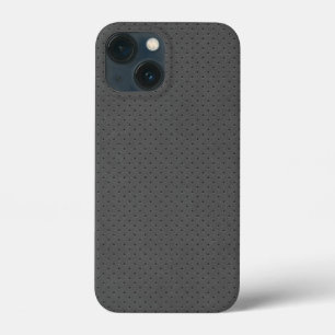 Gedigitaliseerde print van geperforeerd grijs leer iPhone 13 mini hoesje