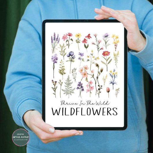 gedijen in het wild | Botanische wilde bloemen Poster