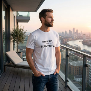 Gedijen Niet Overleven Esthetische Minimalistische T-shirt