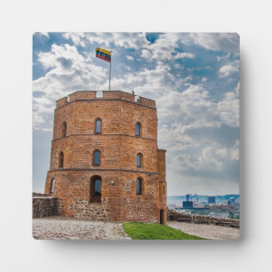 Gediminas-toren in Vilnius, Litouwen Fotoplaat