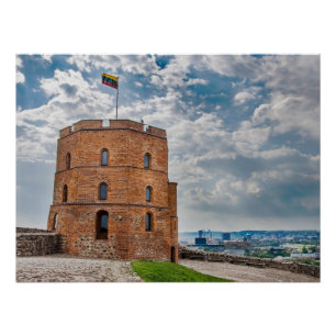 Gediminas-toren in Vilnius, Litouwen Perfect Poster