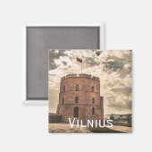 Gediminas toren van Vilnius Magneet (Voorkant / Achterkant)