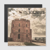 Gediminas toren van Vilnius Magnet (Voorkant / Achterkant)