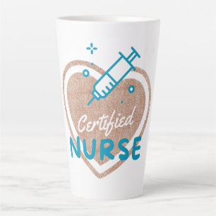 gediplomeerd verpleegster latte mok