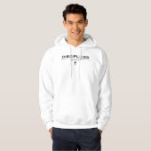Gedisciplineerd + gedisciplineerd witte hoodie (Voorkant volledig)