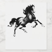 GEDISIRISEERDE HORSE WIJN ETIKET (Enkel label)