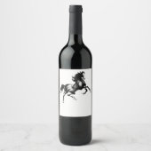 GEDISIRISEERDE HORSE WIJN ETIKET (Voorkant)