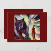 Gedistilleerd dier hond 2 briefkaart (Voorkant / Achterkant)