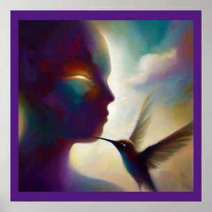 Gedistilleerd dier kolibrie 1 poster