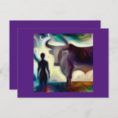 Gedistilleerd Dier Ox 3 Briefkaart (Voorkant / Achterkant)