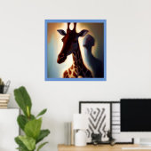 Gedistilleerde dierlijke Giraffe 1 Poster (Thuiskantoor)