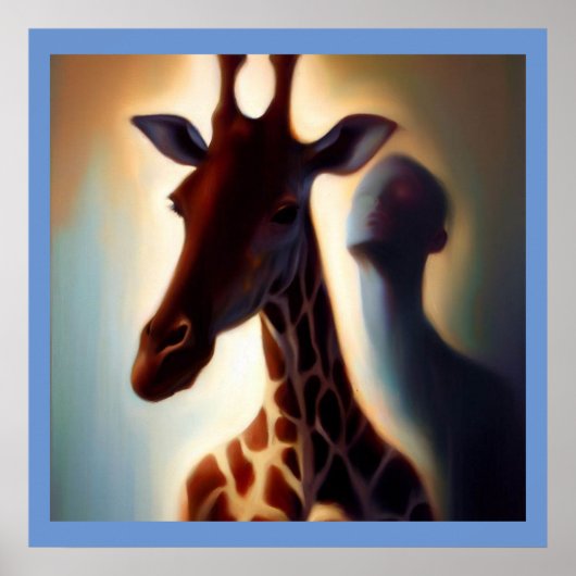 Gedistilleerde dierlijke Giraffe 1 Poster (Voorkant)
