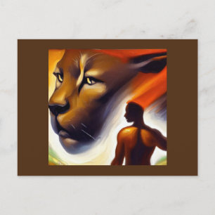 Gedistilleerde dierlijke poema 2 briefkaart