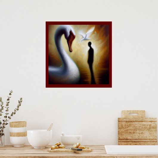 Gedistilleerde dierzwaan 1 poster (Keuken)