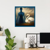 Gedistilleerde dierzwaan 2 poster (Thuiskantoor)