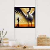 gedistilleerde ooievaar 3 poster (Keuken)