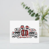 Gedistilleerde vogels briefkaart (Staand voorkant)